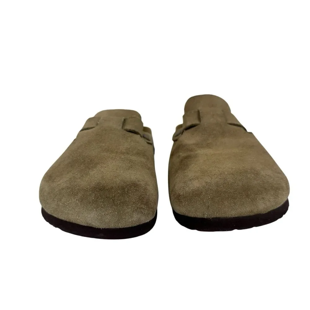Birkenstock Betula Boston Clogs 10 US 43 EU NARROW Mules Brown Suede Mens READ